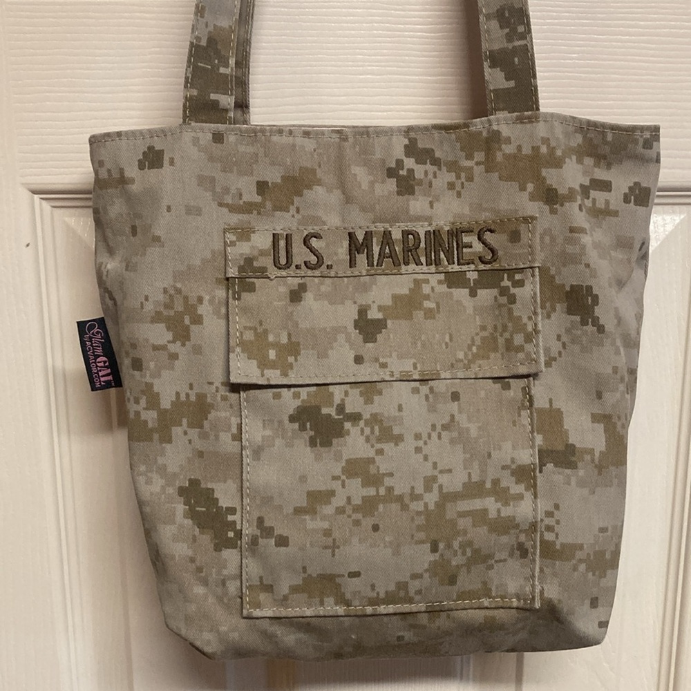 Glam Gal U.S. Marines Digital Camo Small Tote Bag